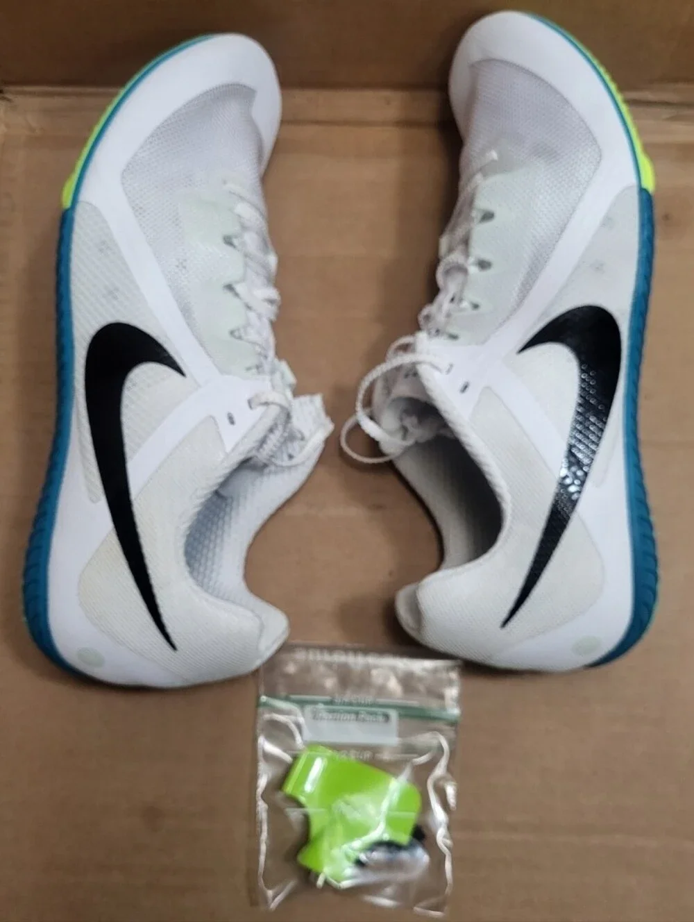Nike Zoom Rival Multi Track Spike White/Black/Green Men Size 13 NEW